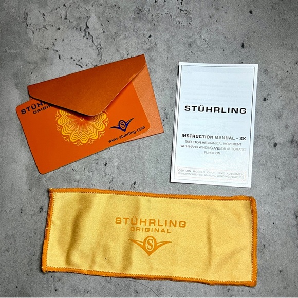 NWT Stuhrling Original Men’s Automatic Skeleton Watch - Picture 7 of 9